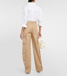 Valentino High-rise wide-leg cargo pants