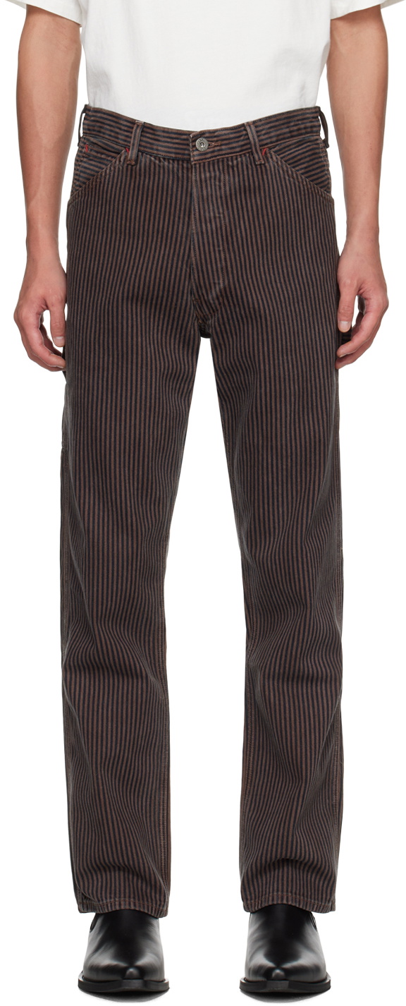 Re/Done Brown Modern Painter Trousers