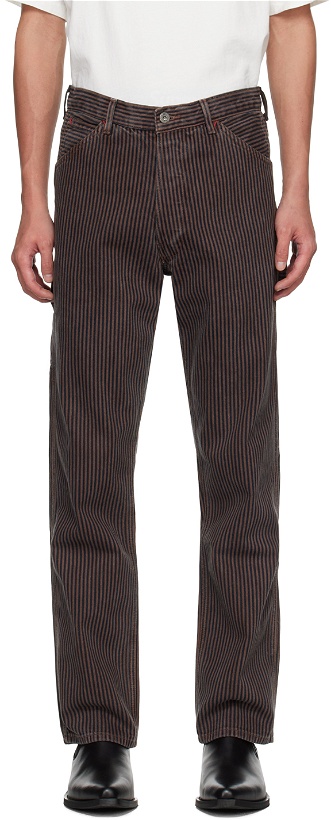 Photo: Re/Done Brown Modern Painter Trousers