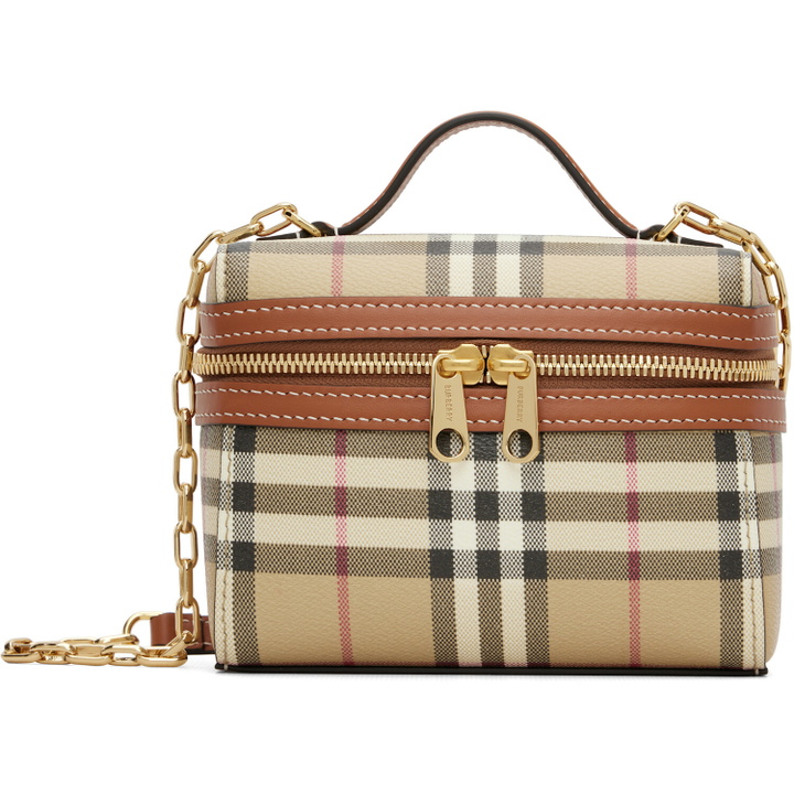 Photo: Burberry Beige Mini Check Vanity Bag