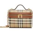 Burberry Beige Mini Check Vanity Bag