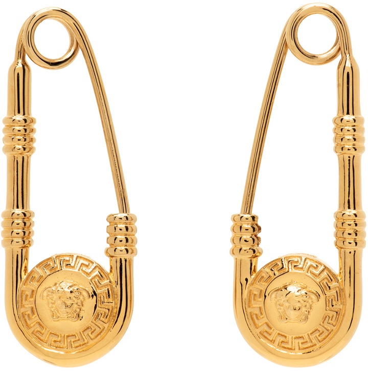 Photo: Versace Gold Safety Pin Earrings