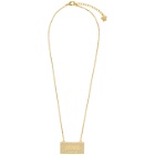 Versace Gold Spring/Summer 20 License Plate Necklace