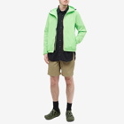 K-Way Men's Le Vrai 3.0 Claude Packable Zip Jacket in Green Fluro