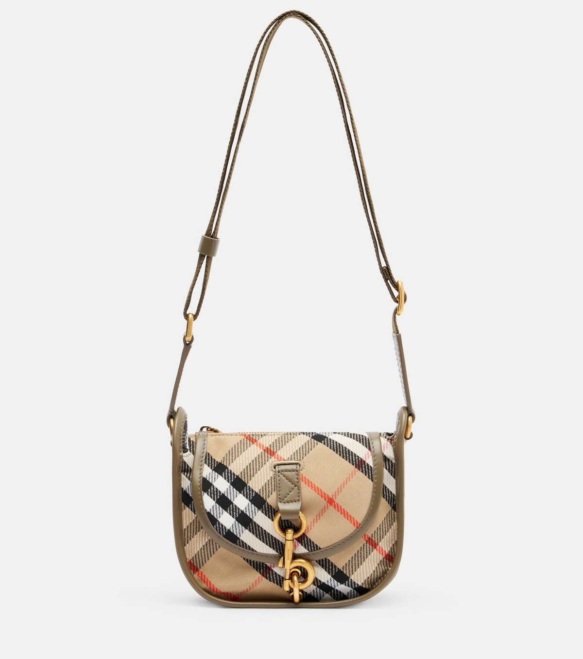 Burberry Clip Messenger Medium leather-trimmed shoulder bag