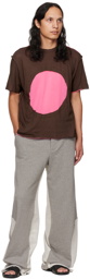 Edward Cuming SSENSE Exclusive Brown & Pink Circle Window T-Shirt