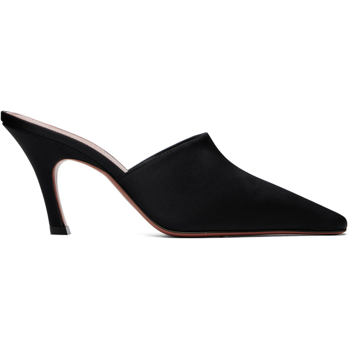 Photo: Amina Muaddi Black Jamie Mule Heels