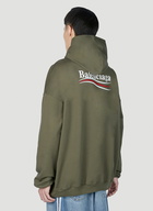 Balenciaga - Logo Print Hooded Sweatshirt in Khaki