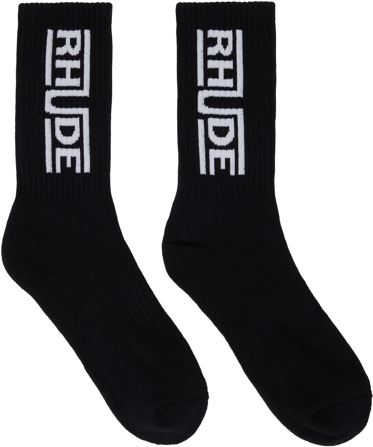 Rhude Black 'Rhude' Champions Logo Socks