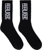 Rhude Black 'Rhude' Champions Logo Socks