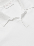 Derek Rose - Jacob Garment-Dyed Sea Island Cotton Polo Shirt - White