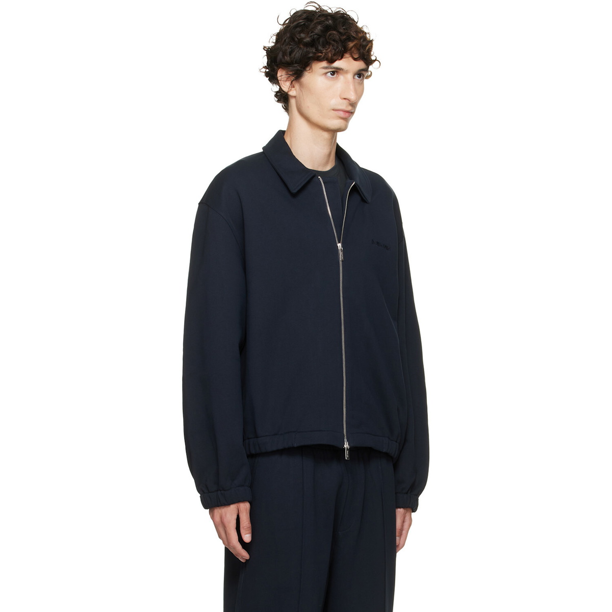 Helmut Lang Navy Terry Zip Jacket