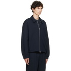 Helmut Lang Navy Terry Zip Jacket