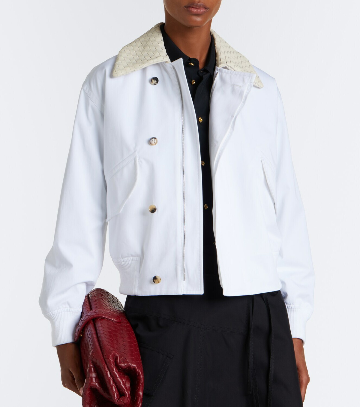 Bottega Veneta Intrecciato cotton blouson jacket