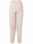 Brunello Cucinelli - Slim-Fit Pleated Linen Suit Trousers - Pink