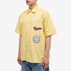 Valentino Men's Varsity Logo Vacation Shirt in Yellow/White