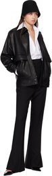 Nour Hammour Black Drey Leather Jacket