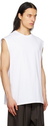 Lownn White Crewneck Tank Top