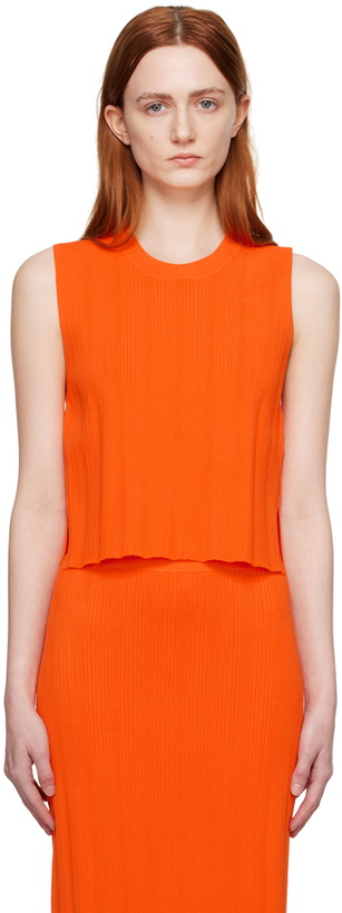 Photo: FRAME Orange Cutout Tank Top
