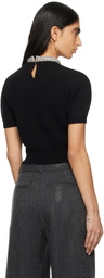 Alexander Wang Black Crystal Tubular Necklace T-shirt