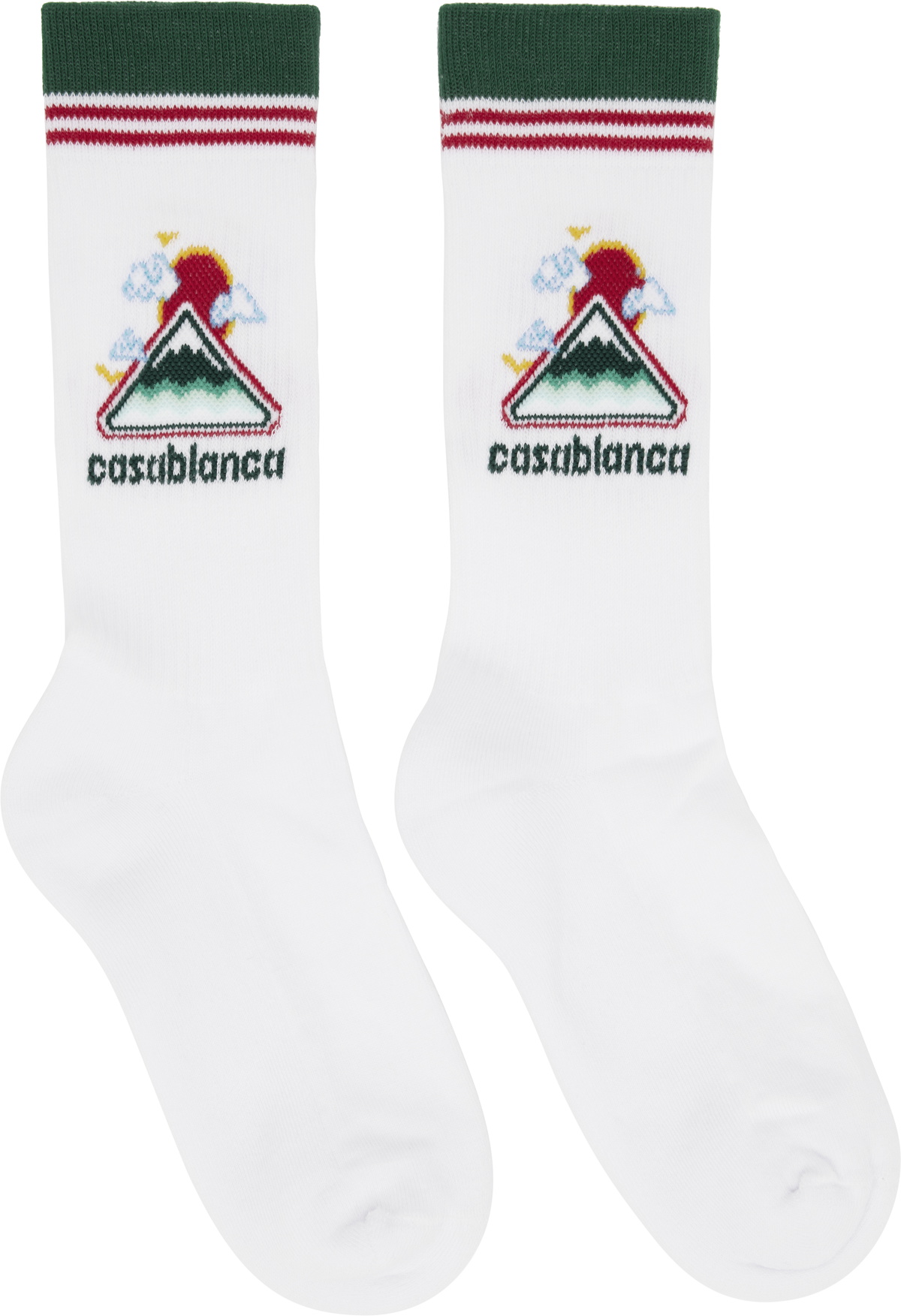 Casablanca White Casa Sport Logo Socks Casablanca