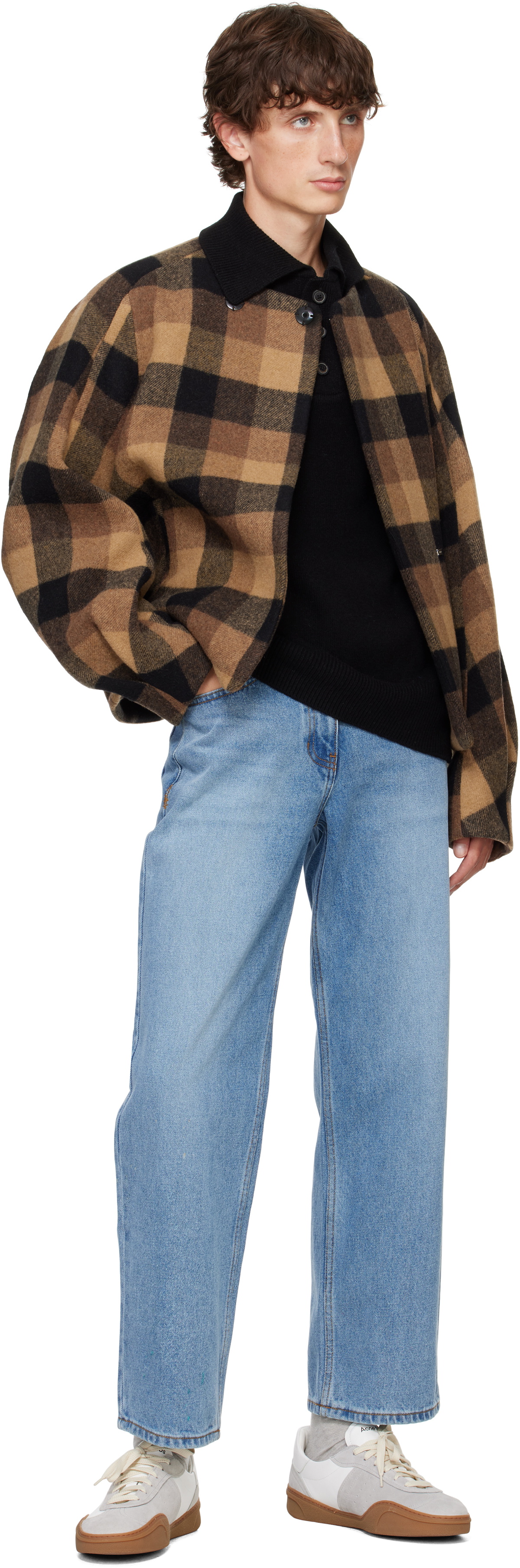 ADER error Brown Check Jacket ADER error