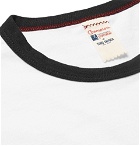 Todd Snyder Champion - Logo-Print Striped Cotton-Jersey T-Shirt - White