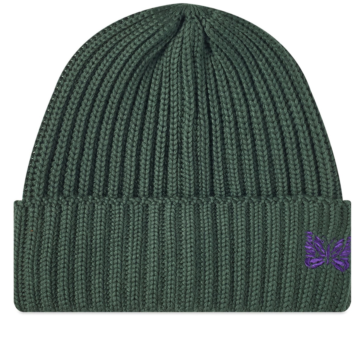 Needles Men's Merino Wool Watch Beanie in Green