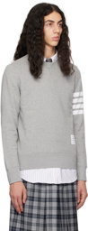 Thom Browne Gray 4-Bar Sweatshirt