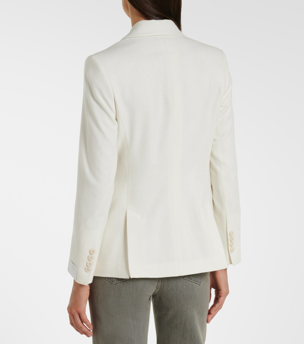 Eleventy Double-breasted wool and cashmere blazer