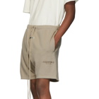 Essentials Taupe Logo Shorts