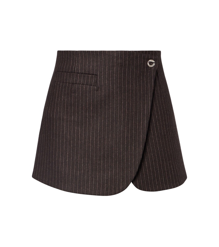 Photo: Coperni Pinstripe wrap skirt