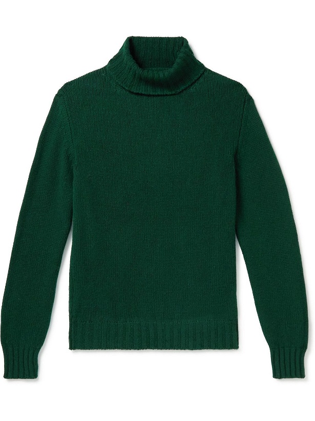 Photo: Drake's - Wool Rollneck Sweater - Green