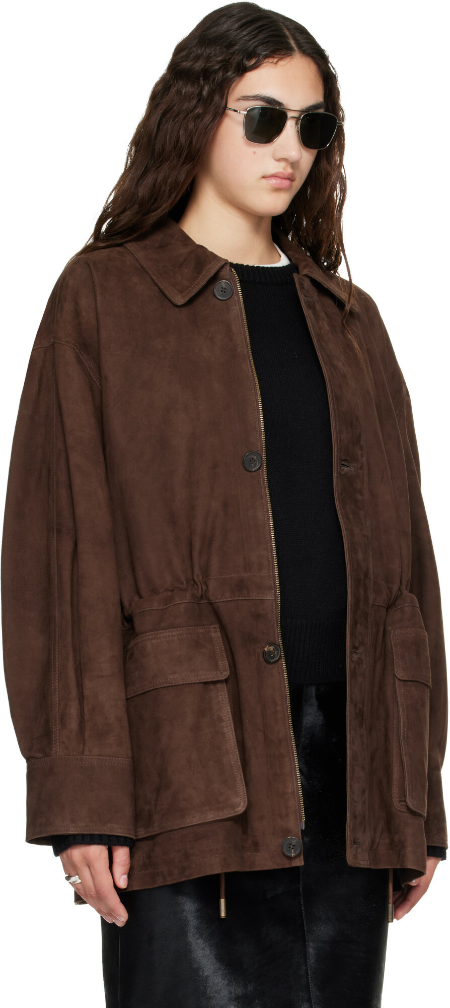 Arma Brown Maeve Suede Field Jacket