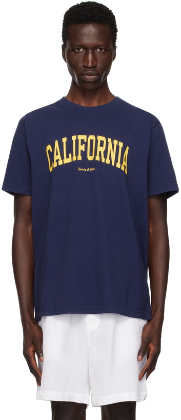 Photo: Sporty & Rich Navy 'California' T-Shirt