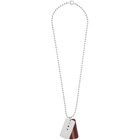 Marni Silver and Orange Dogtag Necklace