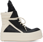 Rick Owens Black & Off-White Mega Bumper Geobasket Sneakers