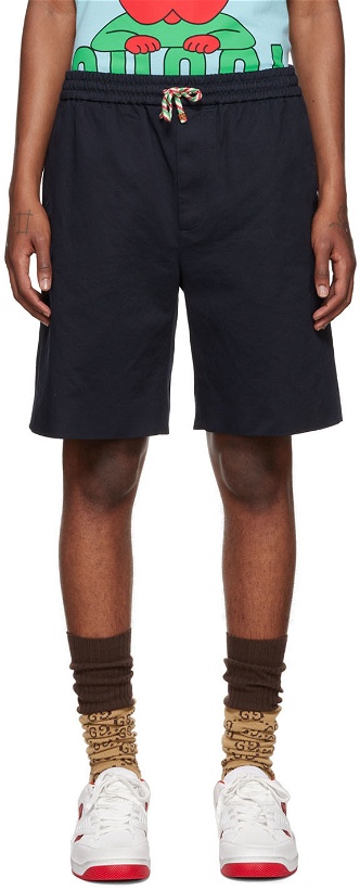 Photo: Gucci Navy Cotton Shorts