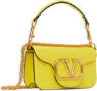Valentino Garavani Yellow Small Locò Baguette Bag