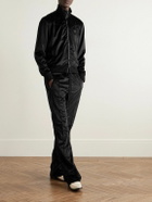 AMIRI - Slim-Fit Logo-Appliquéd Velvet Drawstring Track Pants - Black