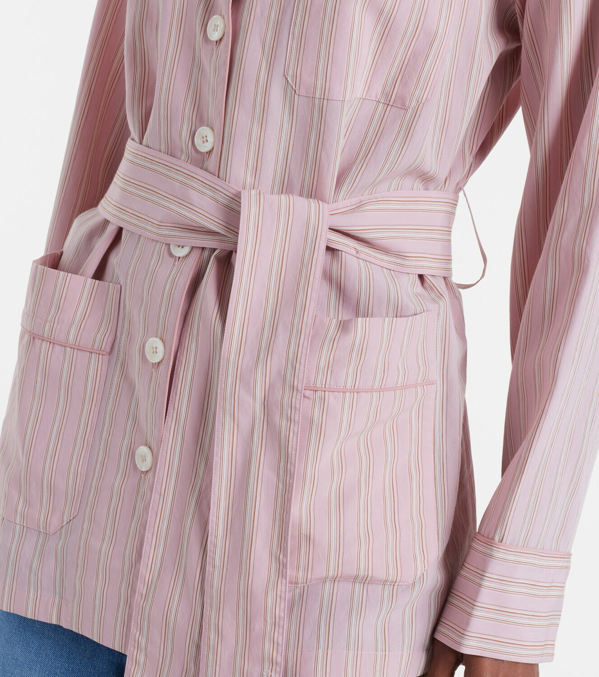 Dolce&Gabbana Belted striped shirt