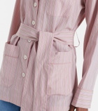 Dolce&Gabbana Belted striped shirt