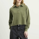Closed Women's Rugby Shirt in Army Green