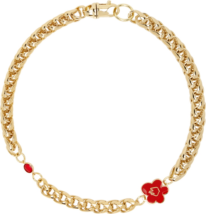 Photo: IN GOLD WE TRUST PARIS Gold Flower & Rhinestone Necklace