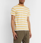 Armor Lux - Striped Cotton and Linen-Blend T-Shirt - Yellow