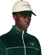 Sporty & Rich Off-White & Green 'S.R. Sport' Cap