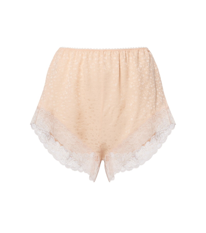 Photo: Chloé Lace-trimmed silk jacquard shorts