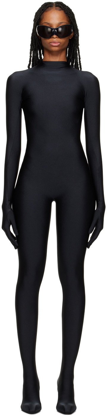 セットアップ BALENCIAGA BLACK NYLON BODYSUIT Balenciaga Sequined bodysuit Balenciaga