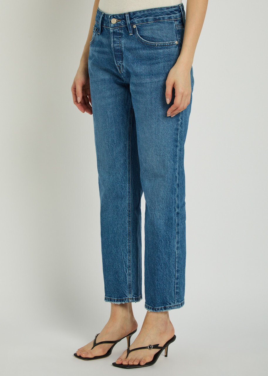 Good American Vintage Straight Ankle Jeans Navy