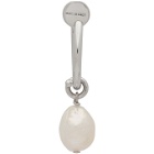 Givenchy Silver Large Pearl Pendant Earring